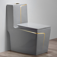 Cuvette de toilette sanitaire en céramique multicolore série or pour salle de bains de style européen