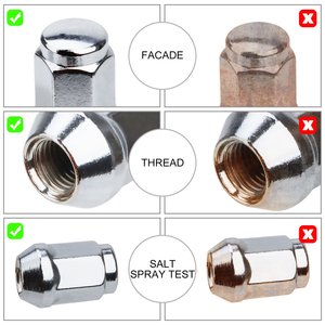 Mới đến M12 * 1.5 Chrome mạ thép không gỉ bánh xe Nut khóa <span class=keywords><strong>Lug</strong></span> Titan m12x1.25 bánh xe NUT - Product Image 6