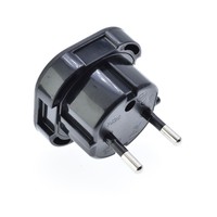 Adaptateur de voyage UK vers Schuko européen 3 broches avec obturateur de sécurité pour la charge, neuf, sortie AC, certifié CE et UKCA