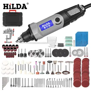 HILDA-Mini perceuse électrique, Mini graveur, outil rotatif 400W, Mini perceuse, 6 positions pour Dremel, outils rotatifs, Mini Machine de broyage
