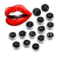 Perfect Star Moon Heart Tooth Gems Combinación Nueva llegada 6 piezas Golden Tooth Gem Diy Dientes Joyería Superventas Dientes Gemas