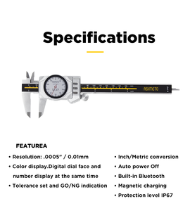 เวอร์เนียร์ชาร์จแม่เหล็กแบบกันฝุ่นกันน้ำ สำหรับงานวัดในโรงงานผลิตสมัยใหม่ - Product Image 3