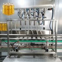 Machine de remplissage d'huile comestible entièrement automatique en acier inoxydable 316L à 6 têtes avec pompe à engrenages, pour huile de soja et d'olive