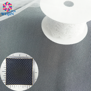 テキスタイル染色100% ナイロン20D通気性ソフトブライトメッシュネット22g 160cmホワイトチュールメッシュニット刺繍パワーメッシュ生地ドレス - Product Image 2