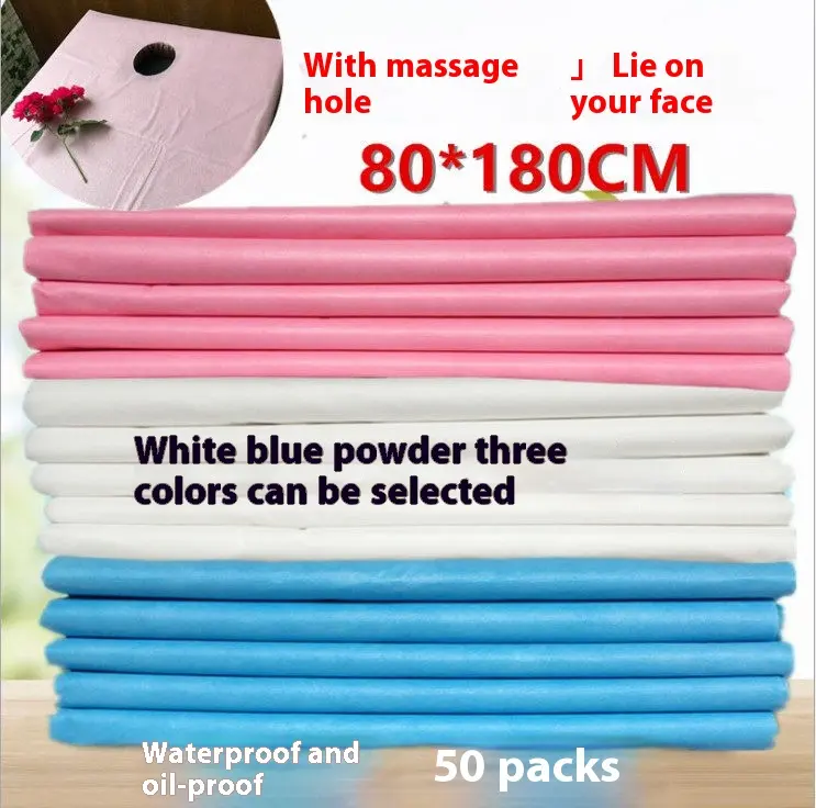 Multi Function Oil Proof Bed Cover Waterproof Hair Salon Disposable Nonwoven Massage Bed Sheets For Spa