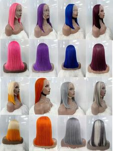 Promotion Letsfly : Perruques Bob Colorées Personnalisables à 33 $, 100% Cheveux Humains, Lace Front 13x4, Bob Court Lisse Soyeux, Vente en Gros Direct Usine - Product Image 4