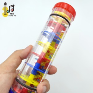 Belle qualité Rain Stick Instrument de musique Shaker à sable multicolore pour l'éducation des enfants - Product Image 5
