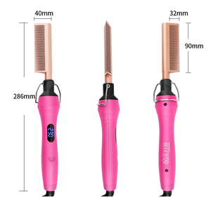 Pettine Elettrico JinDing <span class=keywords><strong>per</strong></span> Capelli e <span class=keywords><strong>Barba</strong></span>, <span class=keywords><strong>Spazzola</strong></span> Lisciante in Plastica con LED, Riscaldamento Rapido 110-240V, Logo OEM Gratuito <span class=keywords><strong>per</strong></span> Hotel - Product Image 4