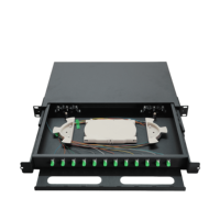 Panel Patch Fiber Optik 12 Core FC/APC Distribution Frame Telescoping Odf Kotak Terminal Serat Optik FTTH