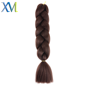 Cabello de ganchillo único para mujer negro de fibra <span class=keywords><strong>Extra</strong></span> larga preestirada sintética súper trenzada 165g 82 pulgadas - Product Image 5