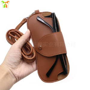 Estuche moderno para gafas de sol estilo urbano, funda protectora con cordón para gafas de sol, estuche con correa para el cuello a juego. - Product Image 5