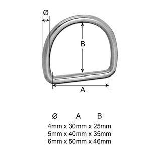 Eda Stainless Steel D Type Hook 304 3x30x28mm For Luggage Accessories - Product Image 2