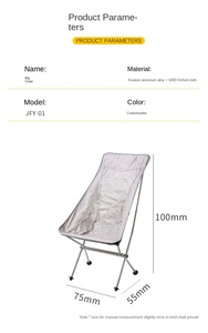 Silla plegable de aleación de aluminio de diseño moderno para jardín al aire libre, muebles portátiles para Camping, pesca, playa, ocio - Product Image 5