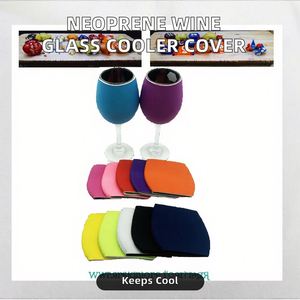 Porte-verre à vin en néoprène multicolores isolé de haute qualité - Product Image 2
