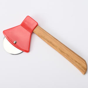 Coupe-pizza créatif en acier inoxydable avec manche en bambou, roue unique antidérapante, outil de pâtisserie pour couper la pizza - Product Image 4