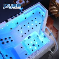 JOYEE Nouveau design 2 personnes Intérieur Luxe Jakuzi Fonction Spa Baignoire Fabrication en Chine Baignoire à remous avec jets de lumière LED