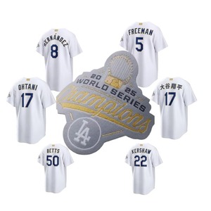 Broderie en gros # 17 Ohtani # 22 Kershaw # 8 <span class=keywords><strong>Hernandez</strong></span> # 50 Betts # 5 Freeman # Maillot de baseball Champion Yamamoto 2025 n°18 - Product Image 1
