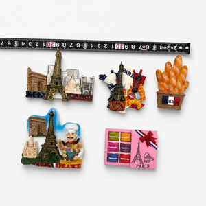 Aimant de réfrigérateur personnalisable en polyrésine, Paris <span class=keywords><strong>France</strong></span>, Tour Eiffel, Arc de Triomphe, motif chef, souvenirs touristiques, commande en gros - Product Image 3