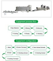 Extrudeuse à double vis entièrement automatique en acier inoxydable de qualité alimentaire, alimentée électriquement/à gaz, pour la production de couscous et de riz