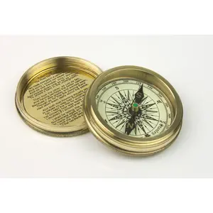 Antique Polished Black Stanley London Pocket Compass With Robert Frost Poem Navigational Compass Best Gift for Your Friends