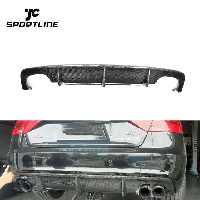 S5 Carbon Fiber Rear Bumper Diffuser Spoiler for Audi S5 Bumper 2013