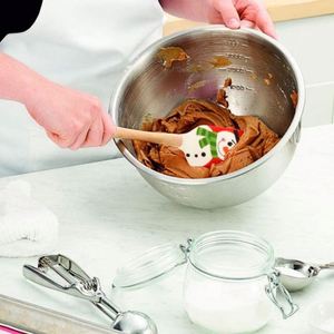 Christmas Themed <b>Silicone</b> Spatulas Food Grade Kitchen & <b>Baking</b> Tools-for Pastry Cutting & Bakeware - Product Image 5