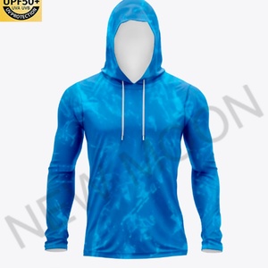 OEM Customized Fishing Hoodies Men's Long Sleeve UPF 50+ Ice Silk Fishing <b>Tops</b> Outdoor Breathable Fishing Sweatshirt - Product Image 5