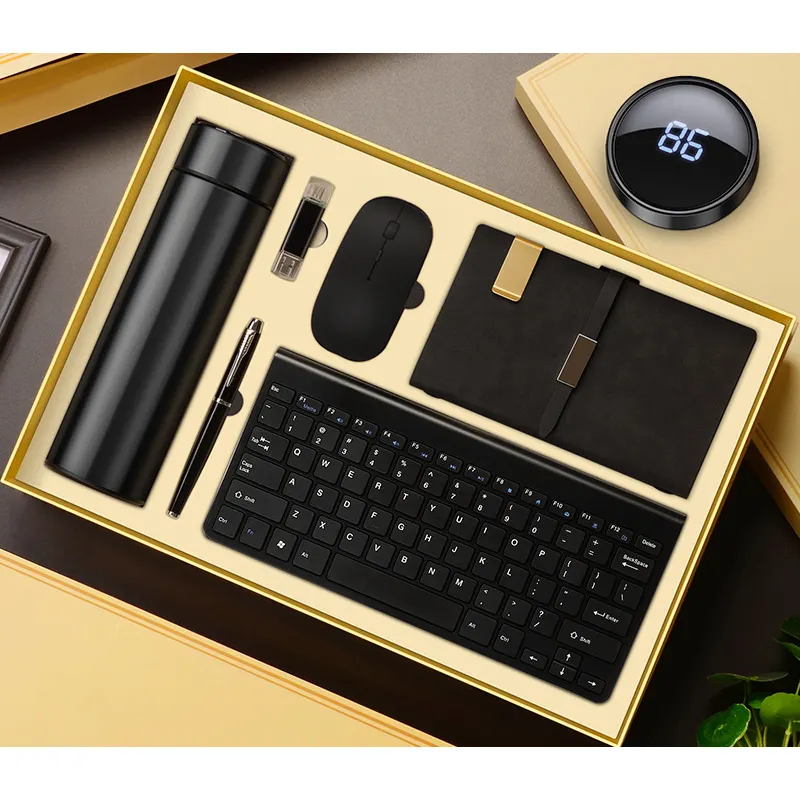 Cadeaux personnalisés souvenirs d'affaires clavier sans fil clé USB stylo souris coffret cadeau pour invités