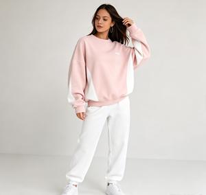OEM Custom Winter Fleece Side Stripe <b>Tracksuit</b> for Women Thermal Warm <b>Retro</b> Classic Casual Sports Set Design - Product Image 1