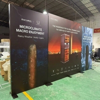 Expositor de Alta Calidad con Forma de Puerta, de Montaje Rápido, Portátil, de Aluminio, para Ferias Comerciales, con Caja de Luz