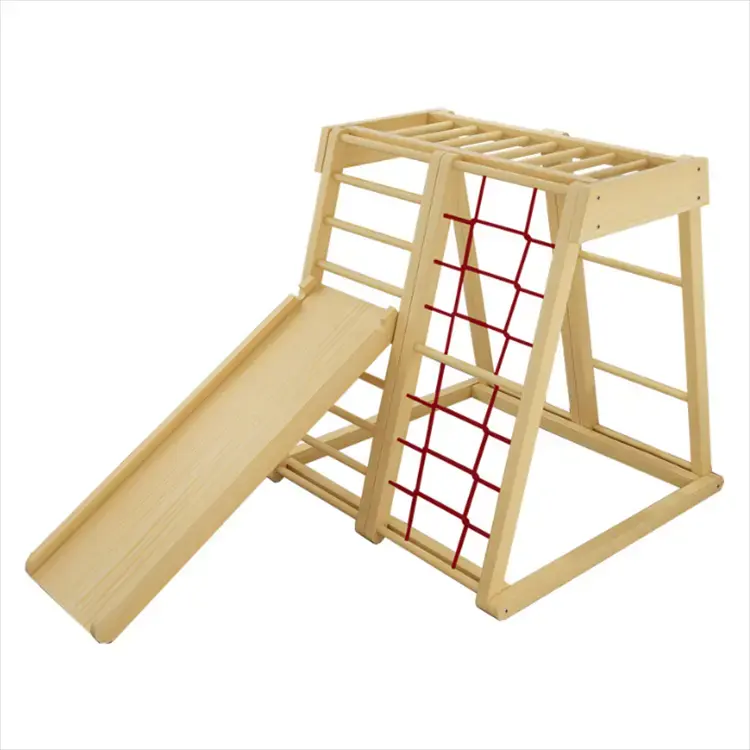 Hochwertiger Holz-Indoor-Spielplatz Jungle Gym Kleinkinder Kletterer Spielzeug Klettergerüst für Kinder