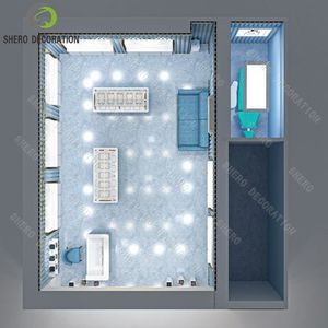 Exquisite Optical Shop Interior Design Wood Eyewear Display Cabinet Customized Multi-Layer Eyeglasses Display Cabinet With Light - Product Image 6