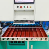 Máquina clasificadora semiautomática de alta velocidad MES con probador IR HIOKI 3561 de 10 canales para la aplicación de juntas aislantes de baterías Styler