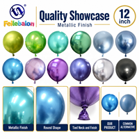 Ballons en latex métallisé en gros, 12 pouces, 100 unités, CE/EN71/BSCI/CPC - Fournitures de fête en vrac pour la remise des diplômes et les anniversaires