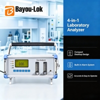 Analyseur de laboratoire 4-en-1 haute précision avec écran LCD, moniteur de CO2/CO combustible, pompe intégrée, alarme sonore et lumineuse, certifié ATEX, en alliage EX