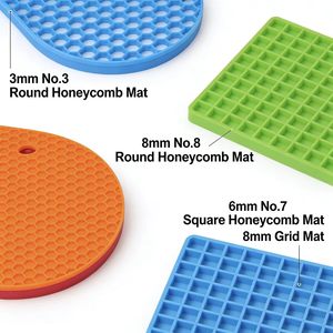 Sous-verres en silicone pour voiture, carrés et circulaires, de Source Factory Insulation and Heat Insulation Kitchen Products - Product Image 2