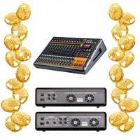 Console de mixage amplifiée 8/12/16 canaux pour spectacles en direct, mariages et conférences, console de mixage numérique en métal