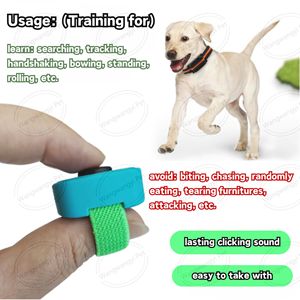 विभिन्न रंग पालतू उंगली प्रशिक्षण क्लिकर व्यवहार पोर्टेबल कुत्ते प्रशिक्षण उपकरण - Product Image 4