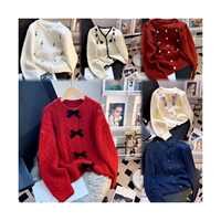 Damen Koreanischer Stil Eleganter Langer Knielanger Cardigan Eleganter Herbst Winter Neuer Lässiger Stil Loser Dicker Strickmantel Einfarbig Modisch