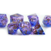 Set Dadu Dnd Lengkap Set Dadu Polihedral untuk Permainan Meja RPG Termasuk Dadu Pelangi Awan Berbagai Warna Berbeda