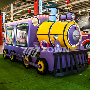 Carrito de Comida Estilo Locomotora Morado y Amarillo con Letrero Luminoso Personalizado para Venta en Lugares Turísticos - Product Image 4