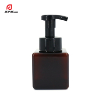 Bouteille en plastique carrée de 250 ml pour shampoing, après-shampoing, gel douche, lotion pour le corps, avec pompe à mousse