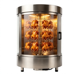 Electric Stainless Steel Tempered Glass Roasted Chicken Rotisserie <strong>Oven</strong> Commercial <strong>Cooking</strong> Equipment - Product Image 1