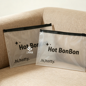 Custom Printed PE Slider Zipper Clothing Bags | Transparent Recyclable Packaging for <b>Garments</b> Underwear - Product Image 4