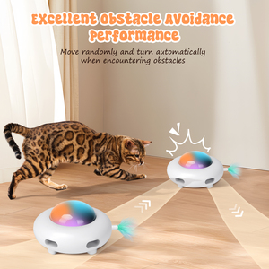 Nobleza giocattolo interattivo per gatti con piume eco-friendly Smart per interni con 3 modalità di gioco 5cm moderno stile di animazione classica - Product Image 4