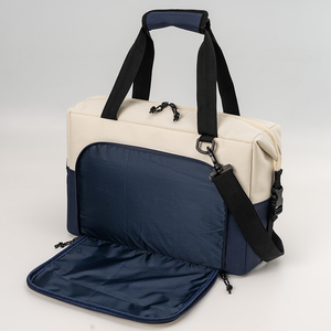 男性と女性のためのカスタムポータブルクーラーバッグ折りたたみ旅行クーラートートストラップ付き耐久性のあるオックスフォード製 - Product Image 5
