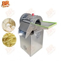 Frietjes snijden en snijden met een chipsnijder, mangofruit- en groentesalade, populaire commerciële aardappelschilmachine