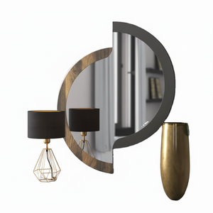 Espejo de pared decorativo de doble forma, decoración del hogar de alta calidad, sala de estar, espejo de pared de dos diseños - Product Image 1