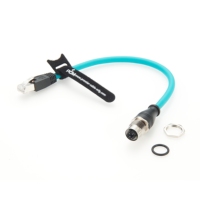 Câble M12 X-Code à montage sur panneau vers RJ45 CAT6A