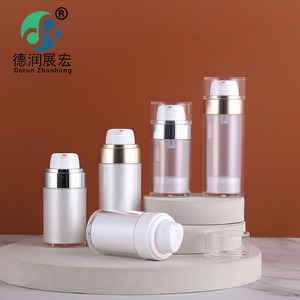 Derun Zhanhong Airless <b>Pump</b> <b>Bottles</b> 30ml 50ml Cosmetic Packaging Cylinder Shape With <b>Pump</b> Head For Lotion Serum Emulsion - Product Image 1